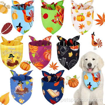 2020 Dog Bandana Potiron Triangle Réversible Accessoires